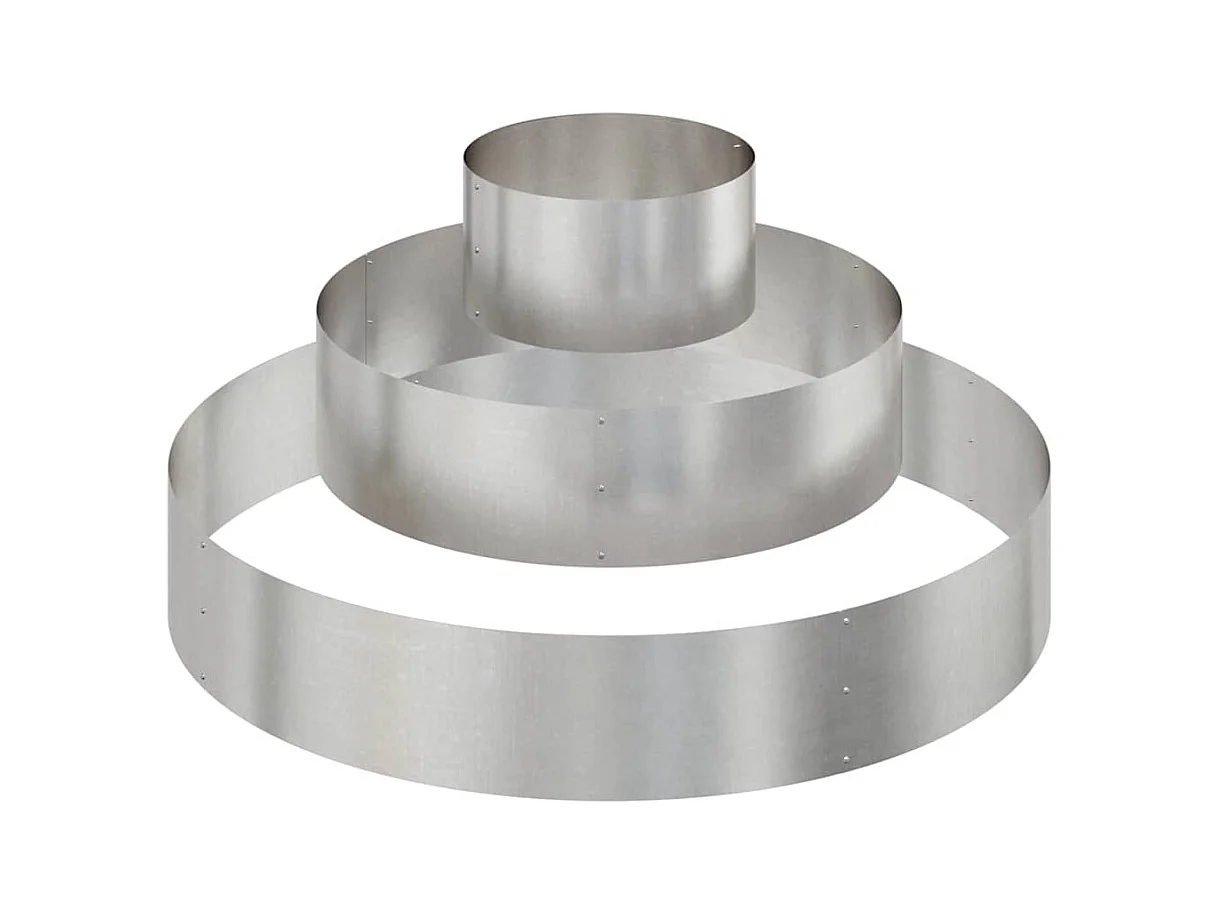 Cache-pot de jardin | Jardinière Argent 120 x 120 x 20 cm Acier inoxydable