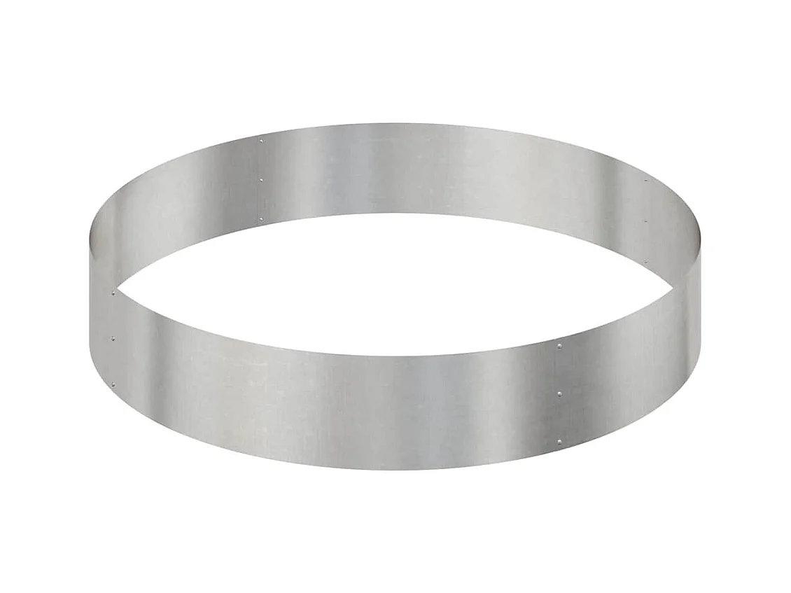 Cache-pot de jardin | Jardinière Argent 120 x 120 x 20 cm Acier inoxydable