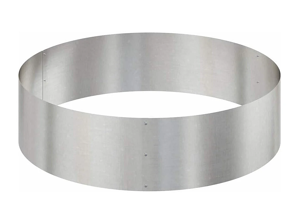 Cache-pot de jardin | Jardinière Argent 120 x 120 x 20 cm Acier inoxydable