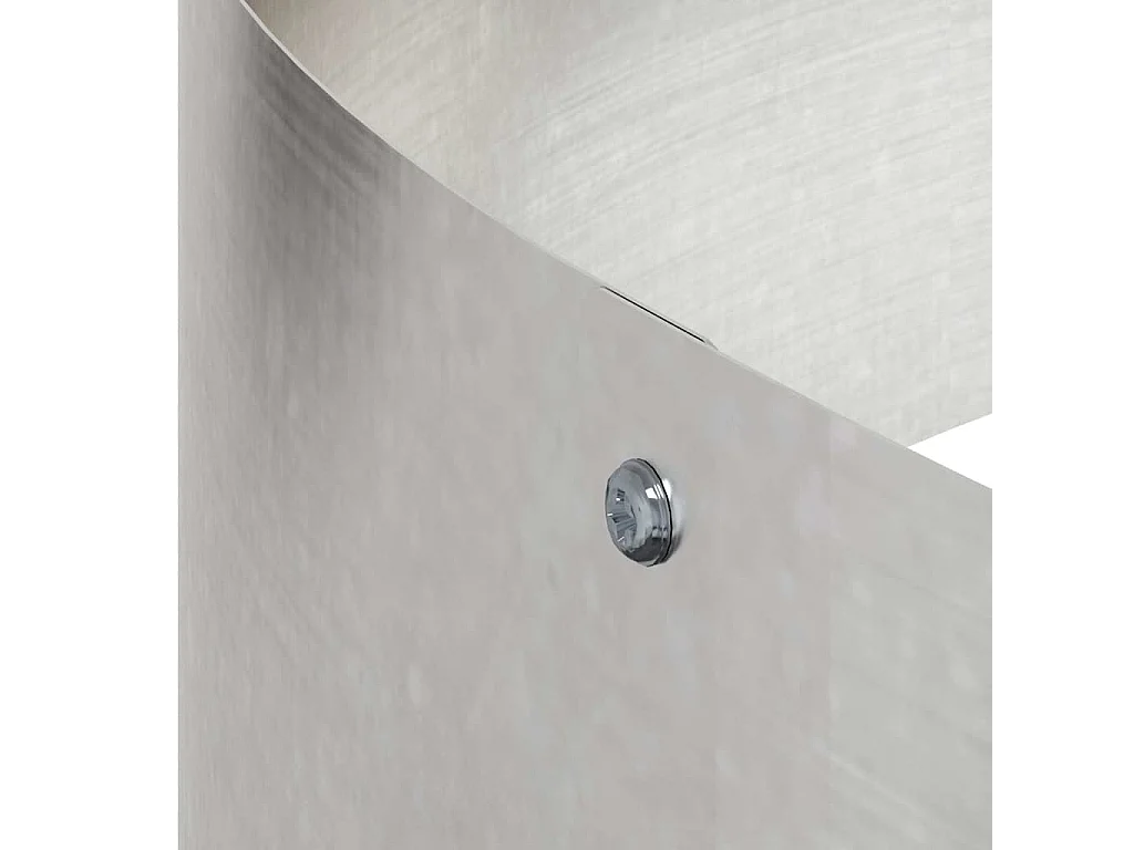 Cache-pot de jardin | Jardinière Argent 120 x 120 x 20 cm Acier inoxydable