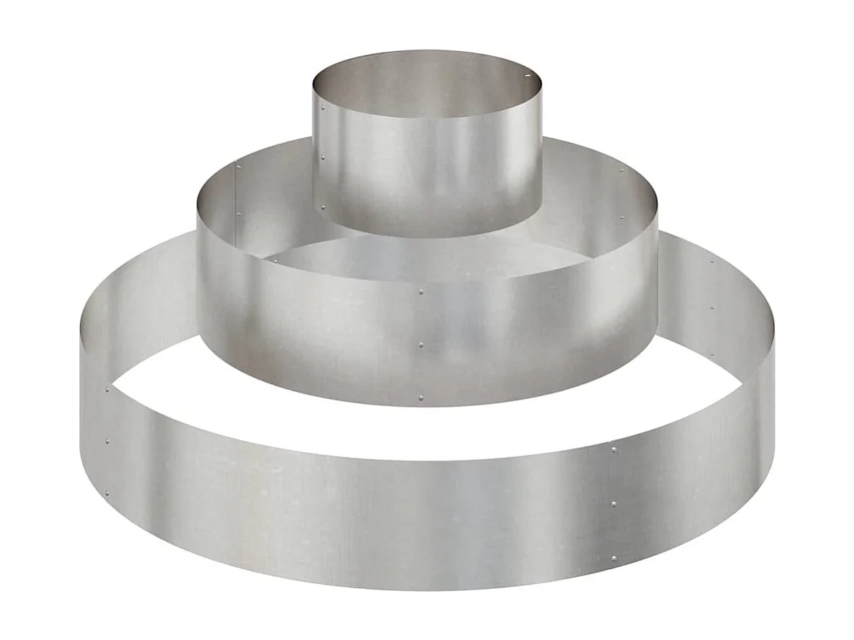 Cache-pot de jardin | Jardinière Argent 120 x 120 x 20 cm Acier inoxydable