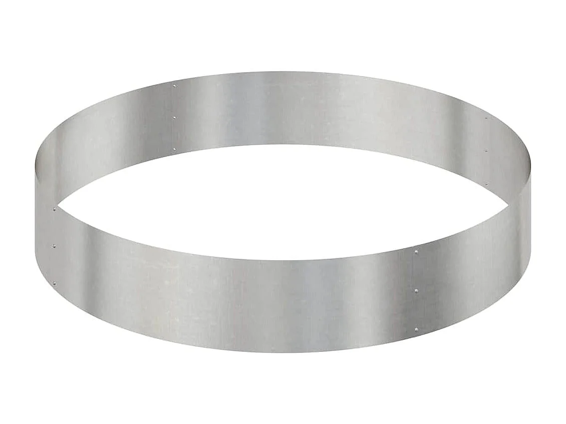 Cache-pot de jardin | Jardinière Argent 120 x 120 x 20 cm Acier inoxydable