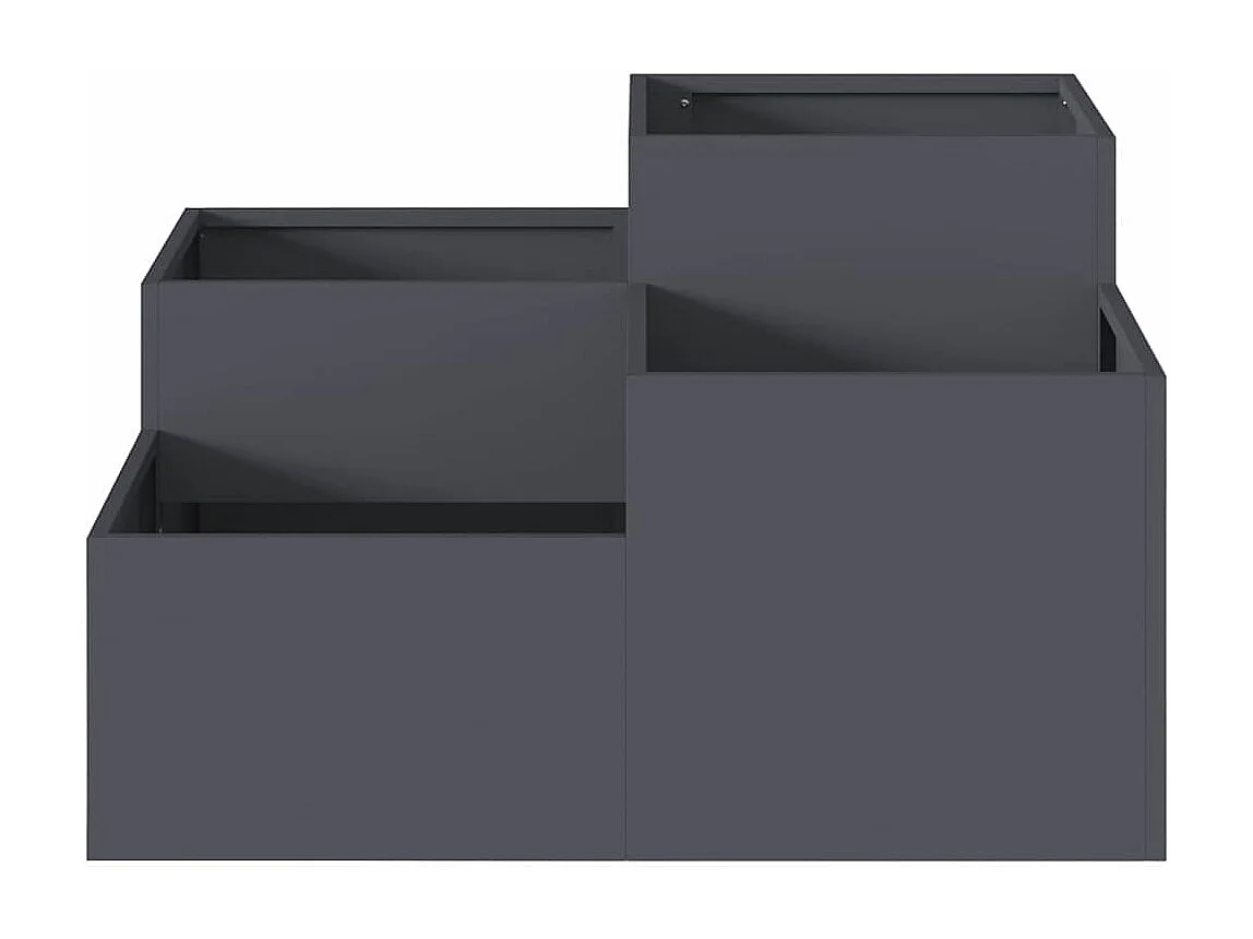 Cache-pot de jardin | Jardinière Anthracite 100 x 100 x 48 cm Acier