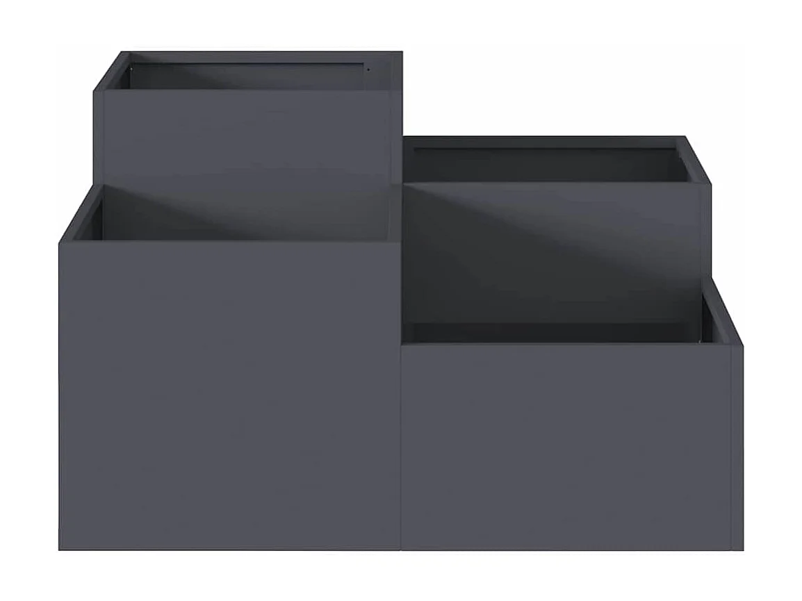 Cache-pot de jardin | Jardinière Anthracite 100 x 100 x 48 cm Acier