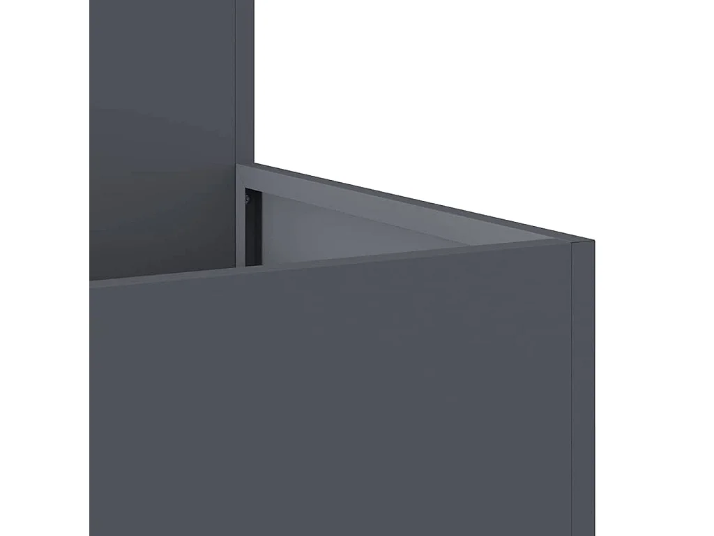 Cache-pot de jardin | Jardinière Anthracite 100 x 100 x 48 cm Acier