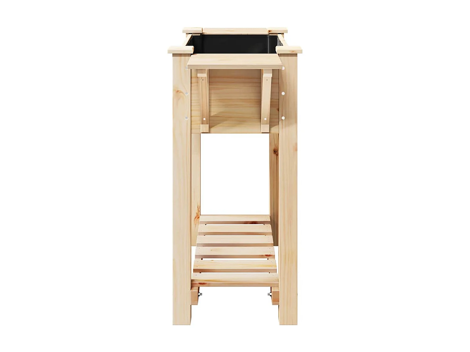 Maceta para Jardín | Jardinera | Macetero con estante Beige 111 x 37 x 76.5 cm