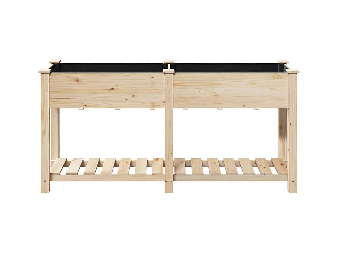 Maceta para Jardín | Jardinera | Macetero con estante Beige 161 x 43 x 76.5 cm