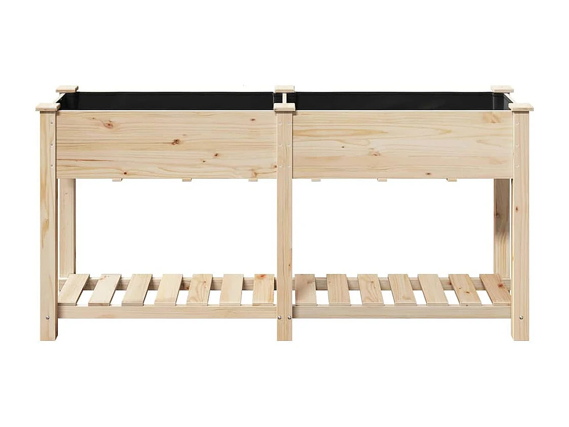 Maceta para Jardín | Jardinera | Macetero con estante Beige 161 x 43 x 76.5 cm