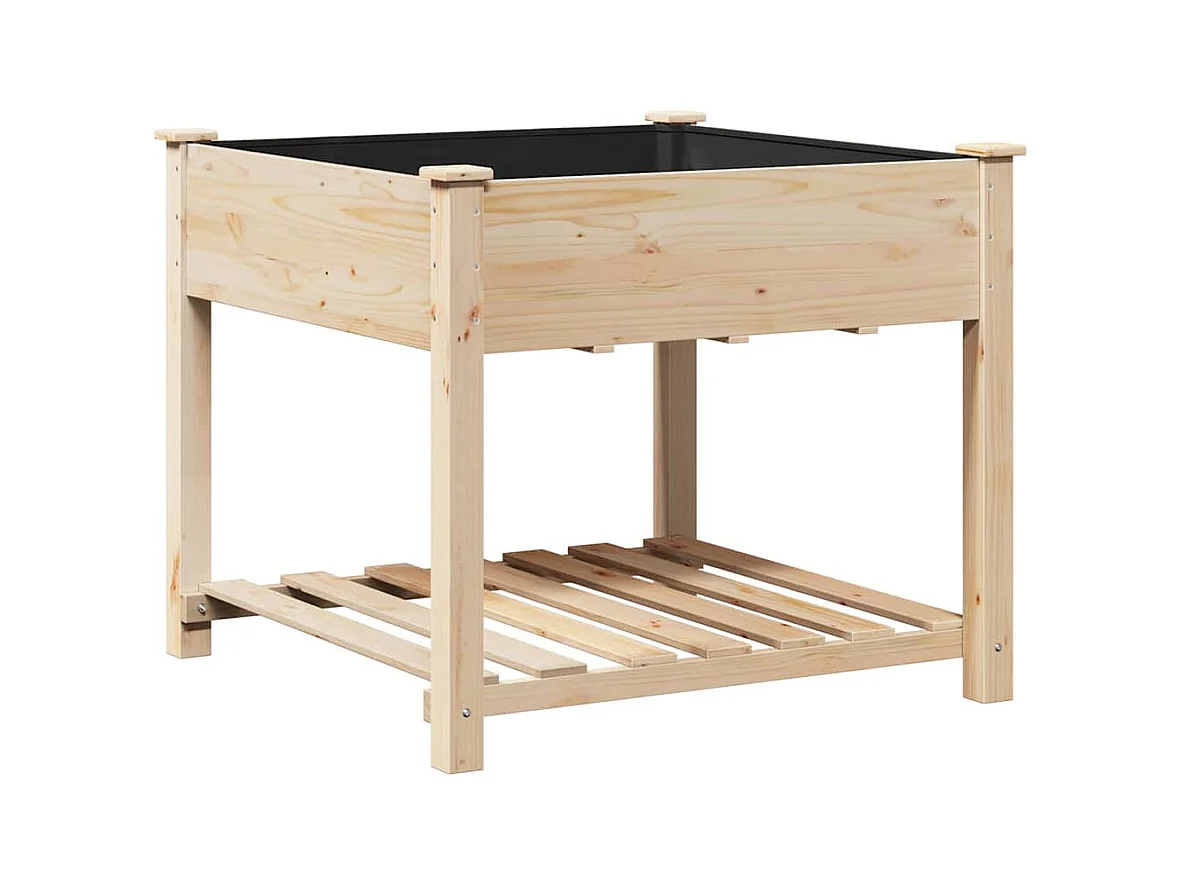 Maceta para Jardín | Jardinera | Macetero con estante Beige 90 x 90 x 76.5 cm