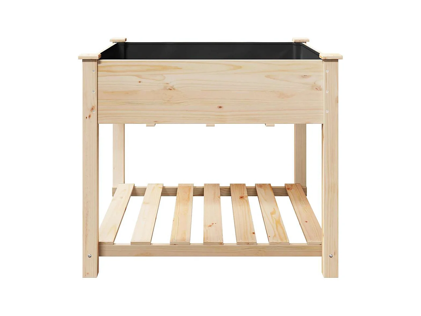 Maceta para Jardín | Jardinera | Macetero con estante Beige 90 x 90 x 76.5 cm