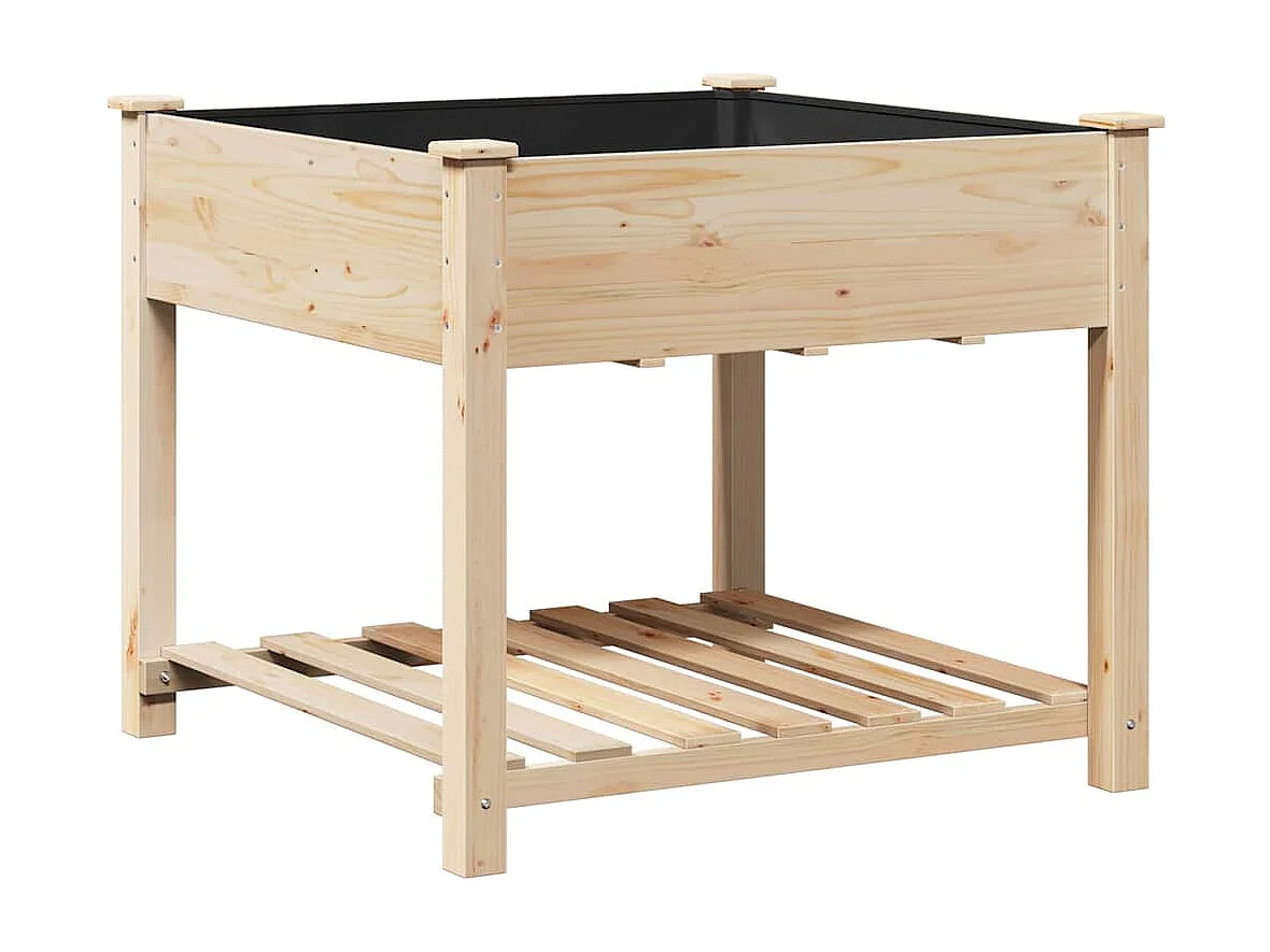 Maceta para Jardín | Jardinera | Macetero con estante Beige 90 x 90 x 76.5 cm