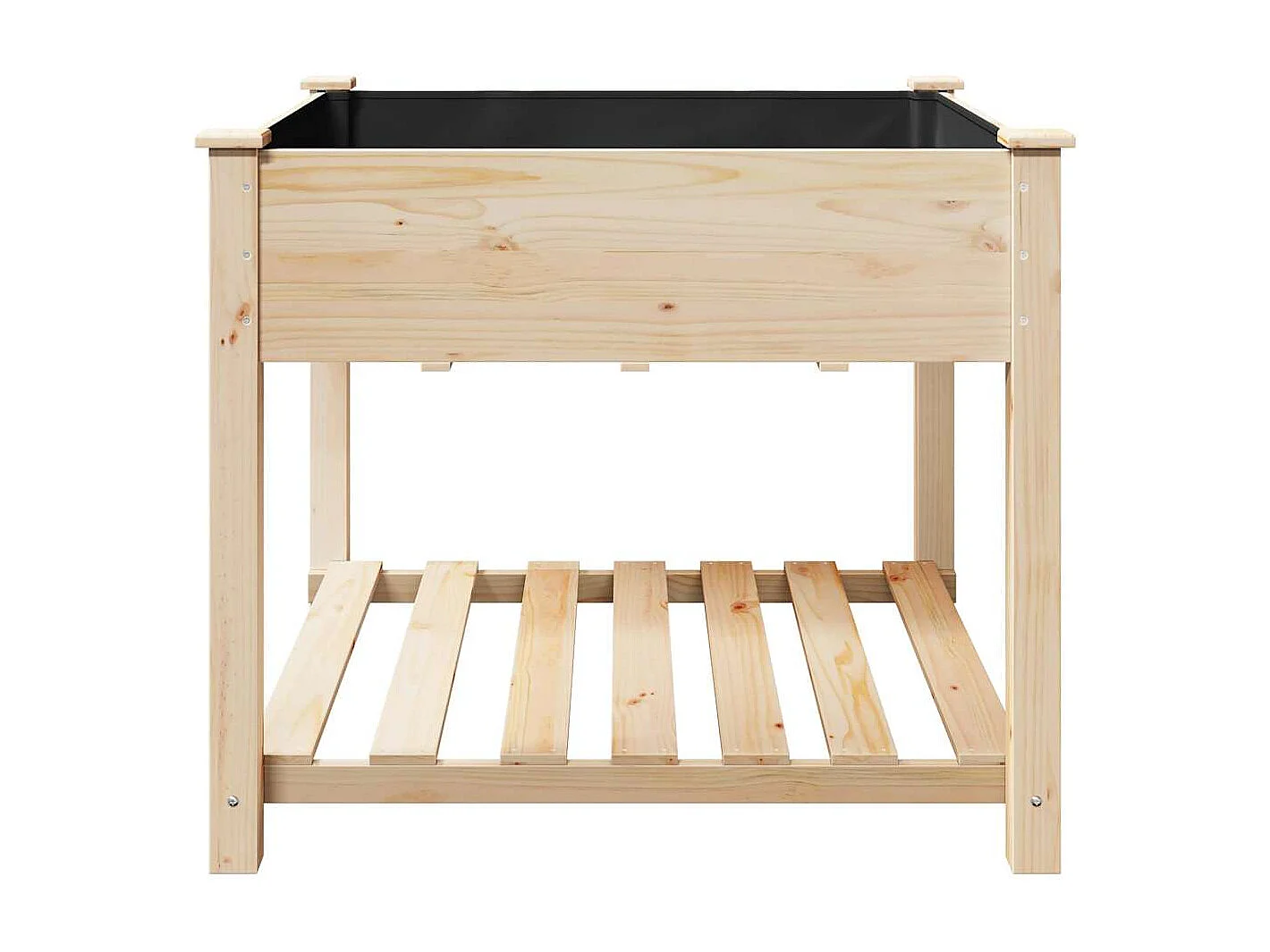 Maceta para Jardín | Jardinera | Macetero con estante Beige 90 x 90 x 76.5 cm