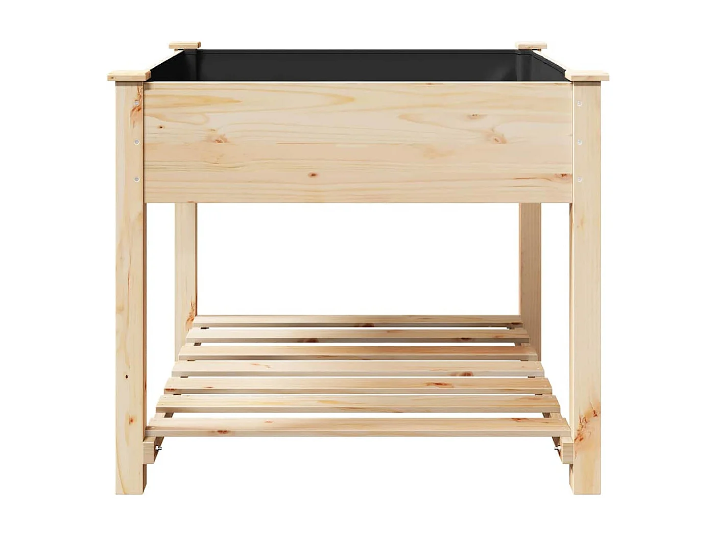 Maceta para Jardín | Jardinera | Macetero con estante Beige 90 x 90 x 76.5 cm