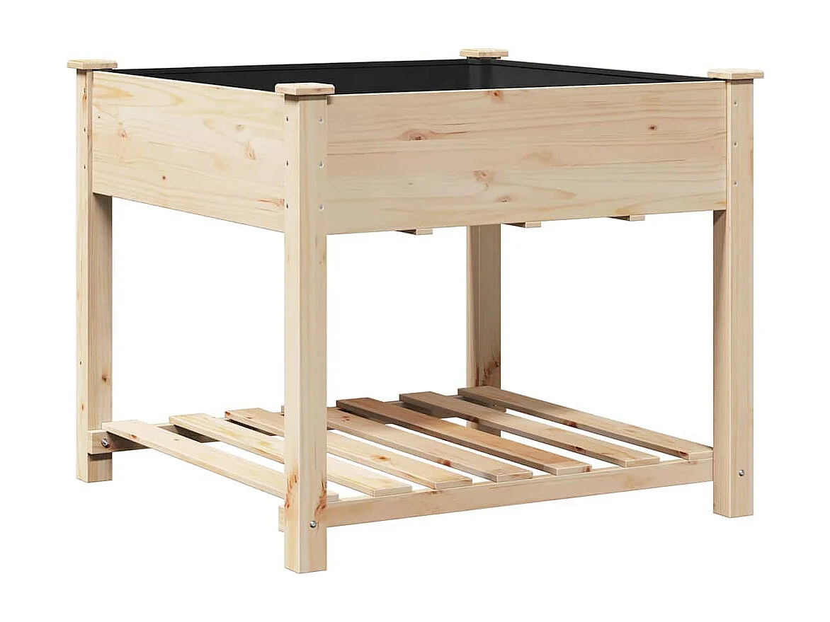 Maceta para Jardín | Jardinera | Macetero con estante Beige 90 x 90 x 76.5 cm