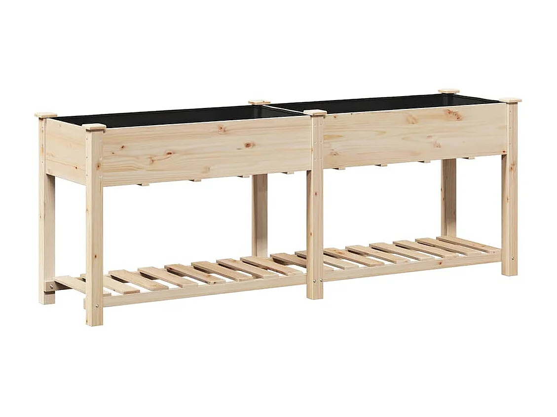 Cache-pot de jardin | Jardinière avec étagère Beige 203 x 53 x 76.5 cm