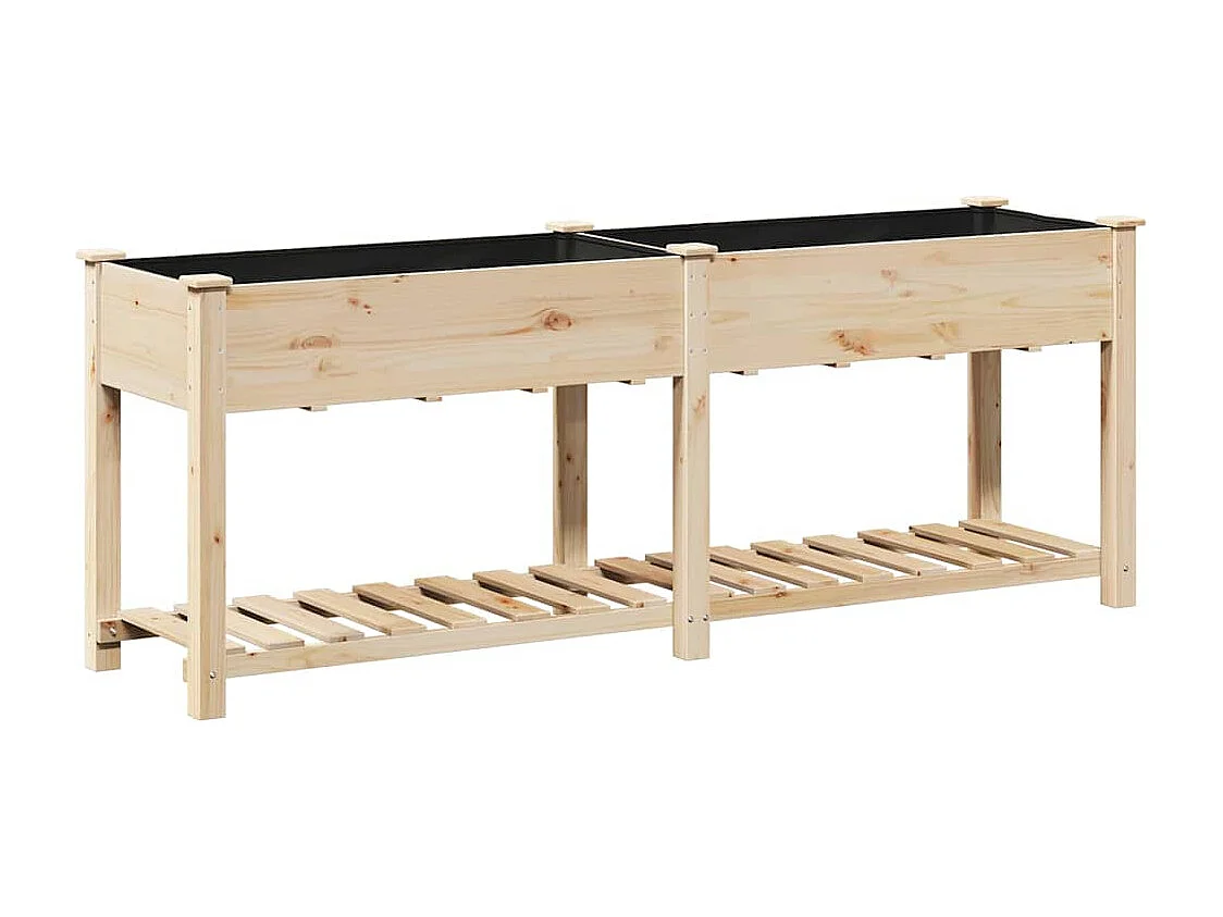 Cache-pot de jardin | Jardinière avec étagère Beige 203 x 53 x 76.5 cm