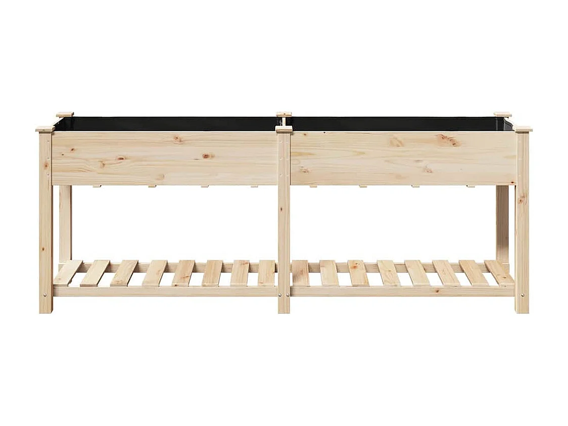 Cache-pot de jardin | Jardinière avec étagère Beige 203 x 53 x 76.5 cm