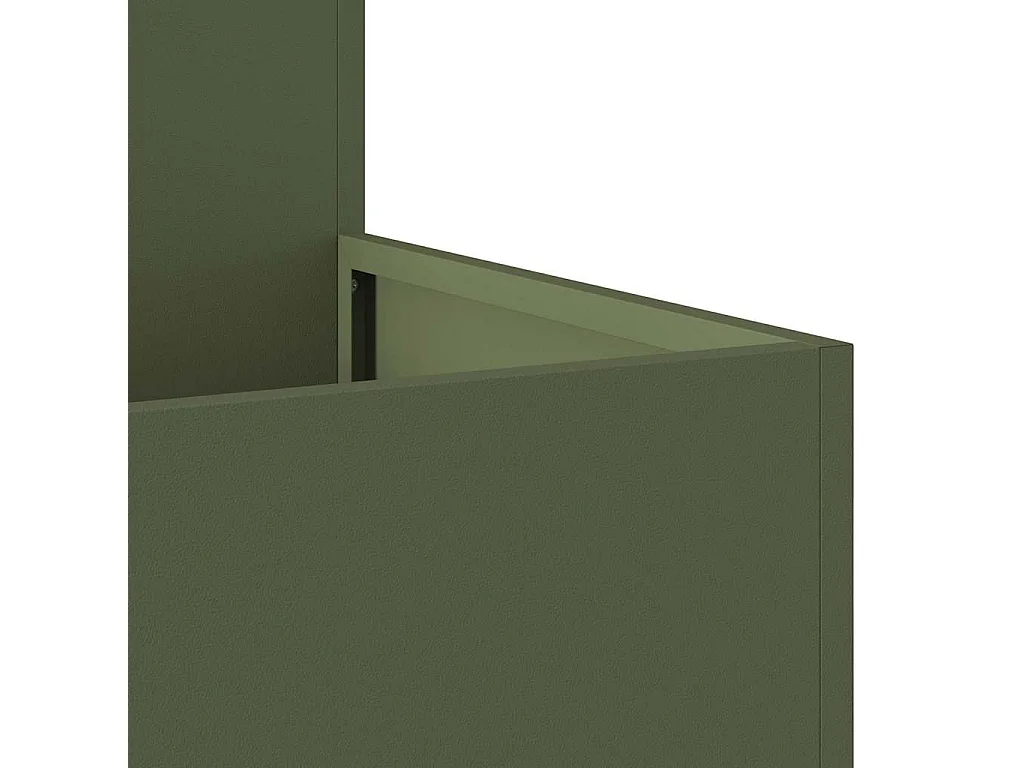 Maceta para Jardín | Jardinera | Macetero Verde oliva 80 x 80 x 48 cm Acero