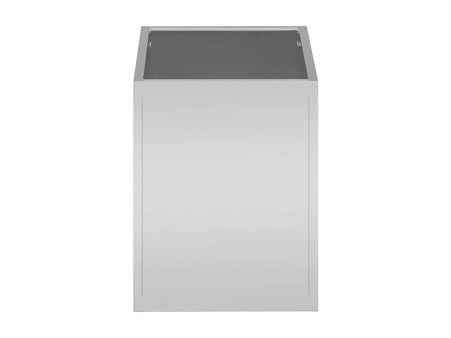 Cache-pot de jardin | Jardinière Argent 50 x 32 x 40 cm Acier galvanisé