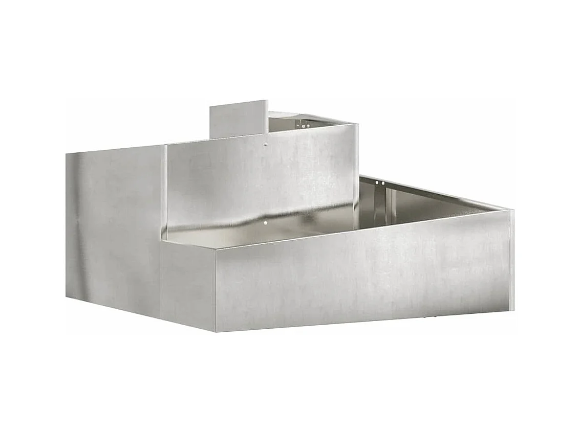 Maceta para Jardín | Jardinera | Macetero Plateado 80 x 80 x 50 cm Acero inoxidable