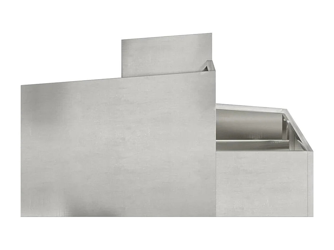 Cache-pot de jardin | Jardinière Argent 80 x 80 x 50 cm Acier inoxydable