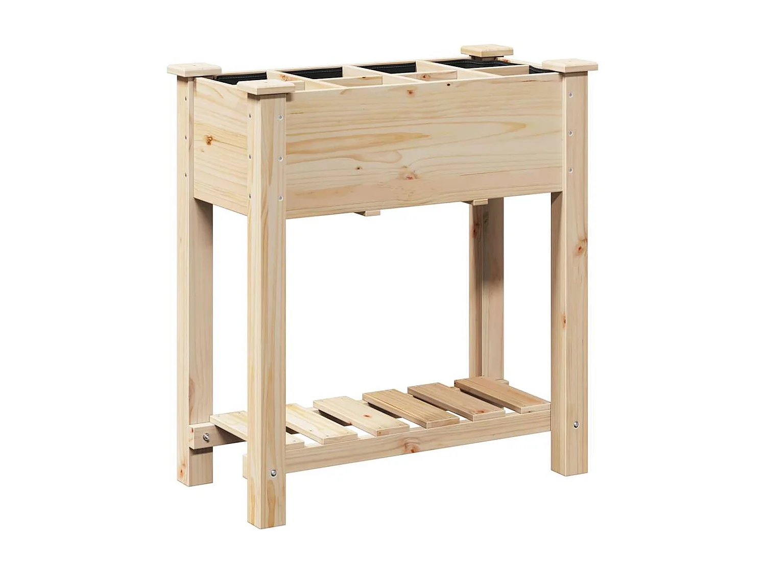 Maceta para Jardín | Jardinera | Macetero con estante Beige 71 x 37 x 76.5 cm