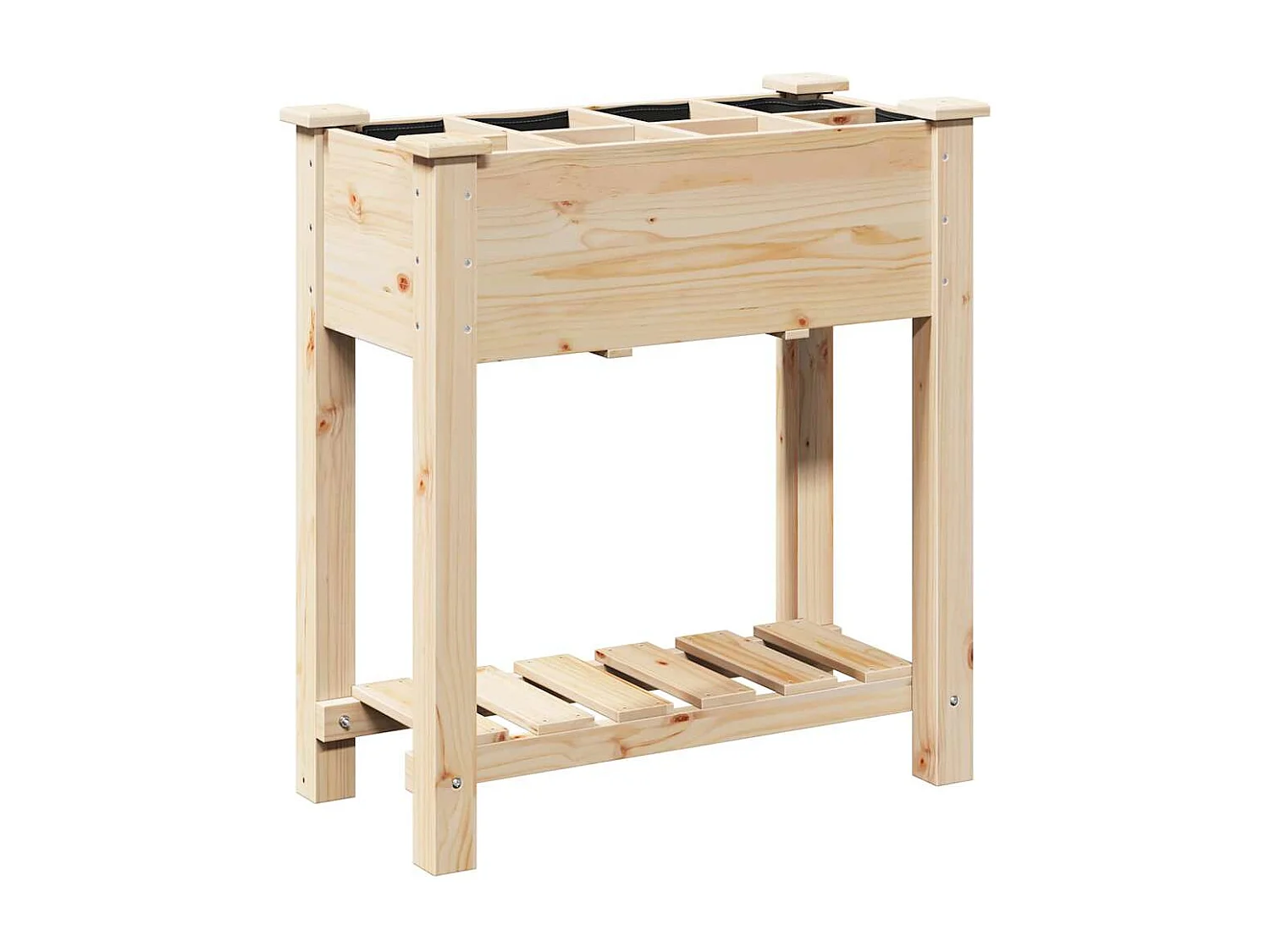 Maceta para Jardín | Jardinera | Macetero con estante Beige 71 x 37 x 76.5 cm