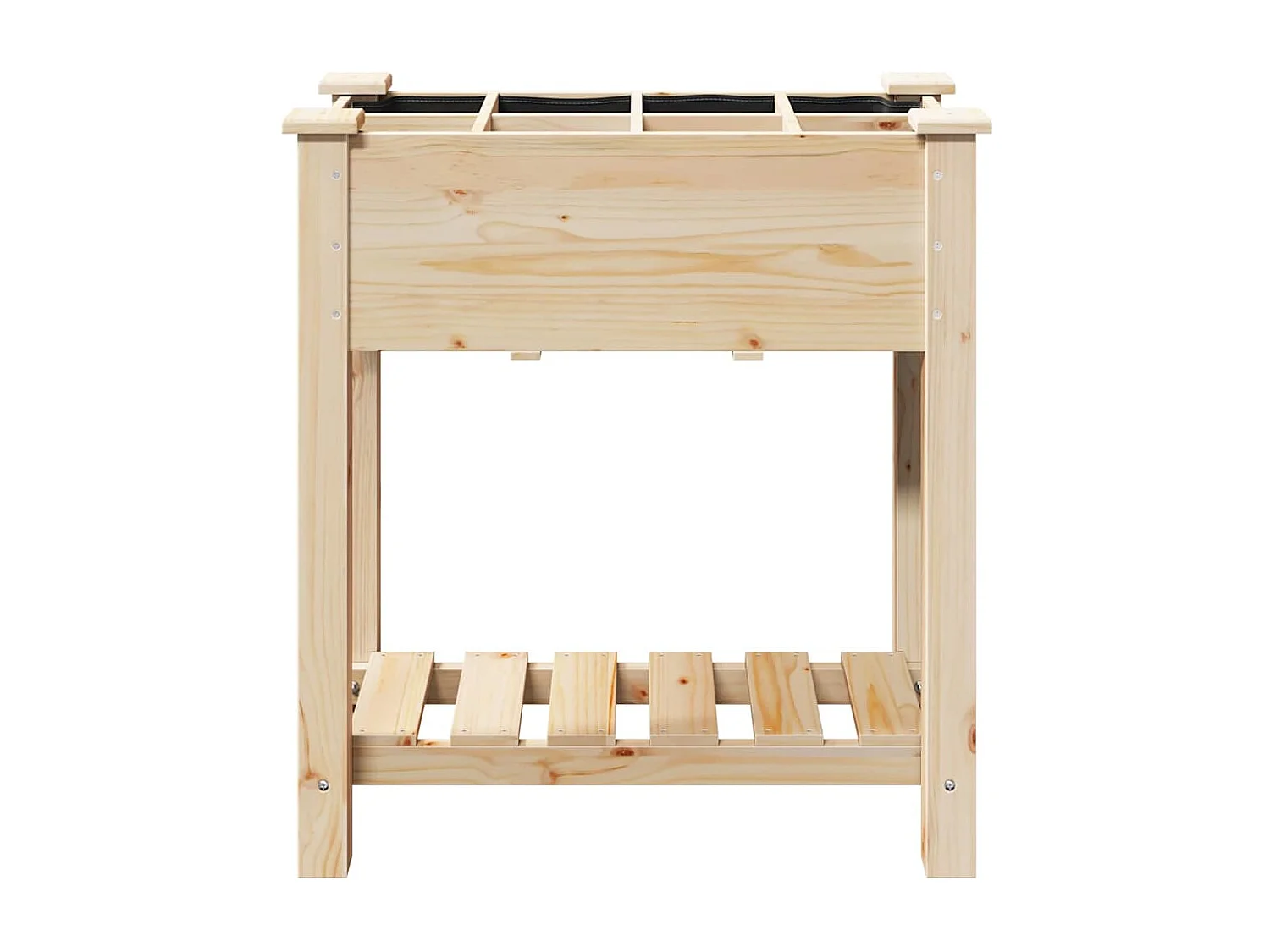 Maceta para Jardín | Jardinera | Macetero con estante Beige 71 x 37 x 76.5 cm