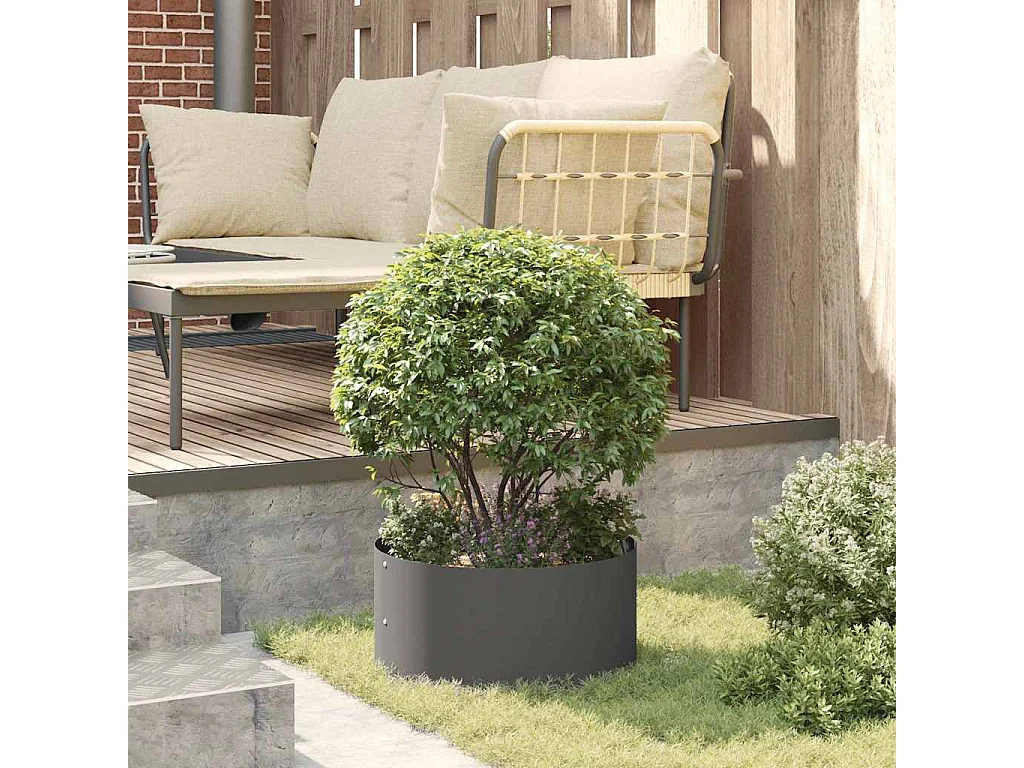 Cache-pot de jardin | Jardinière Noir 40 x 40 x 20 cm Acier