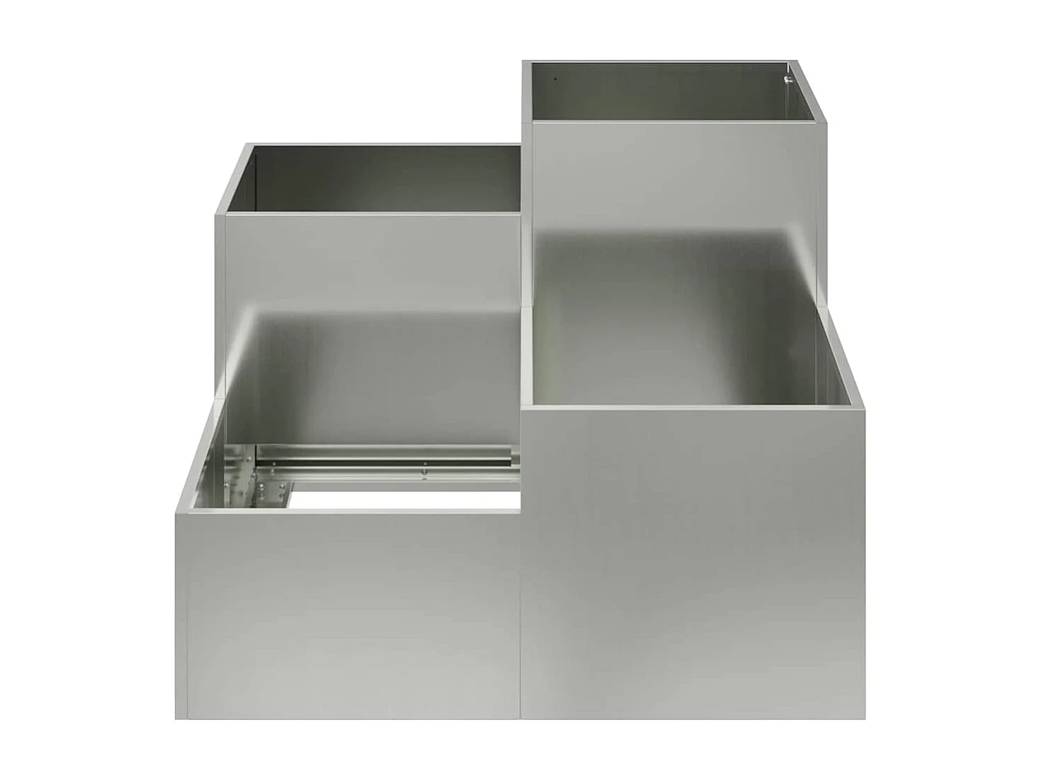 Maceta para Jardín | Jardinera | Macetero Plateado 80 x 80 x 60 cm Acero galvanizado