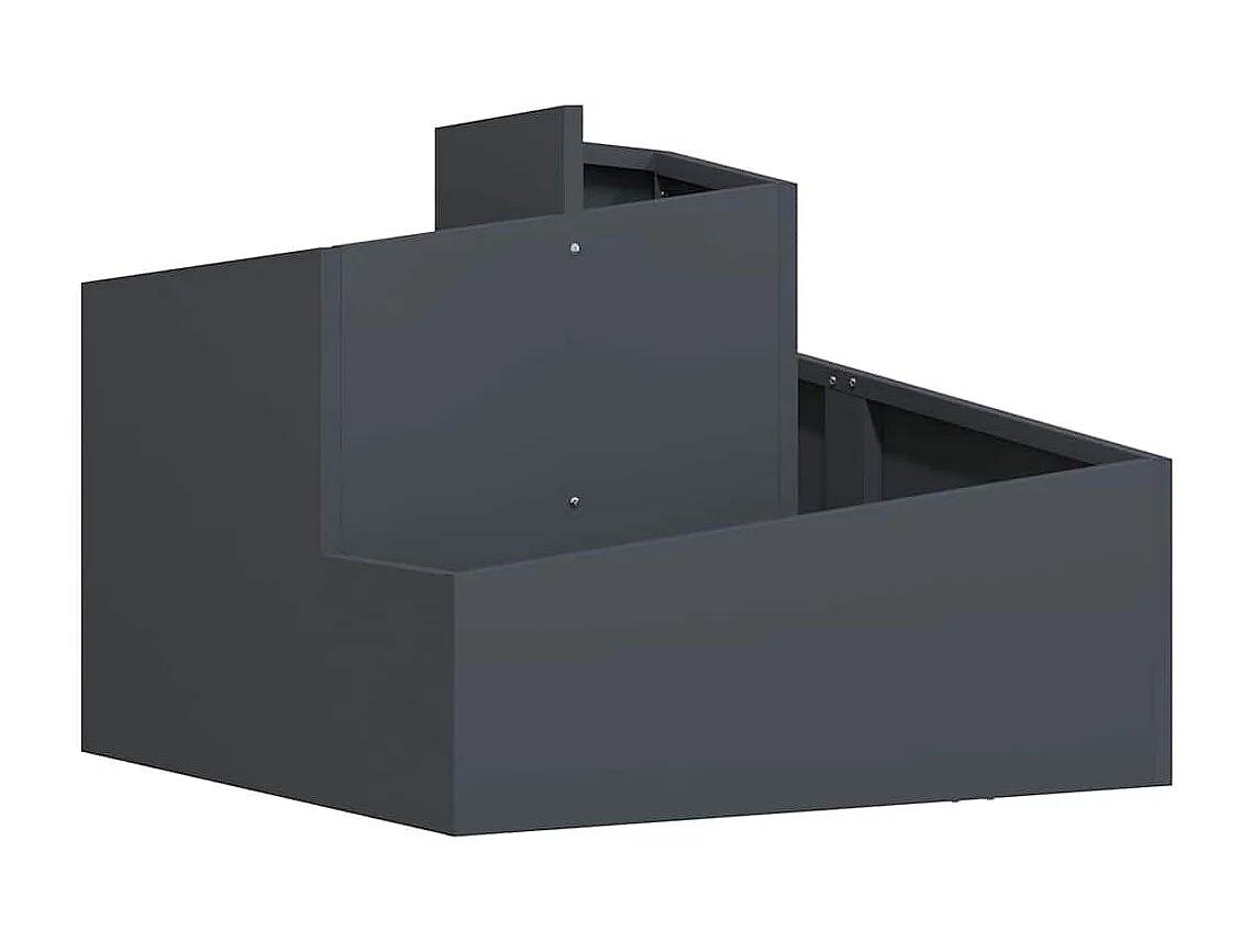 Cache-pot de jardin | Jardinière Anthracite 60 x 60 x 50 cm Acier