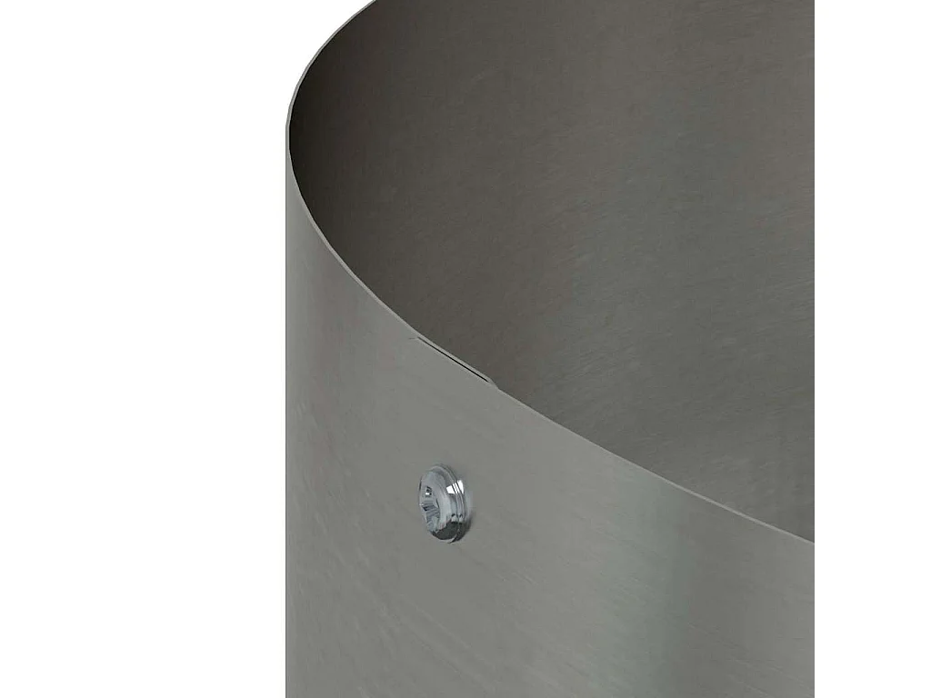 Maceta para Jardín | Jardinera | Macetero Plateado 120 x 120 x 20 cm Acero galvanizado