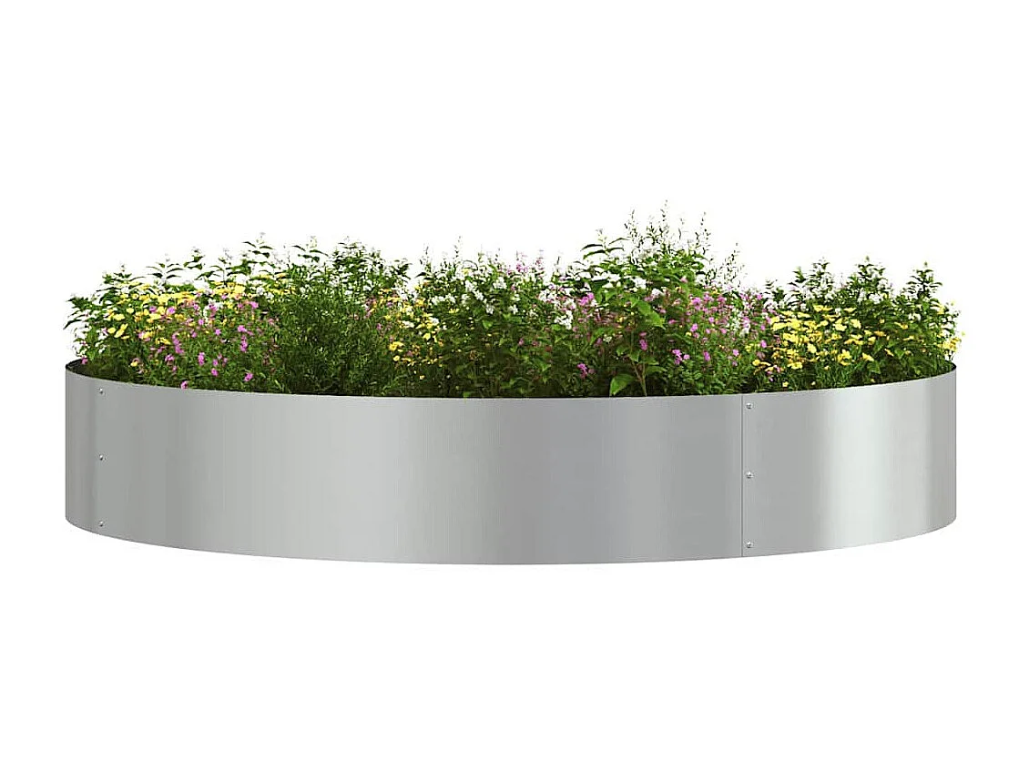 Cache-pot de jardin | Jardinière Argent 120 x 120 x 20 cm Acier galvanisé