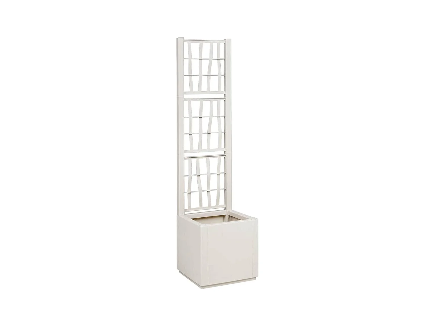Cache-pot de jardin | Jardinière Blanc 36 x 36 x 140 cm Polypropylène