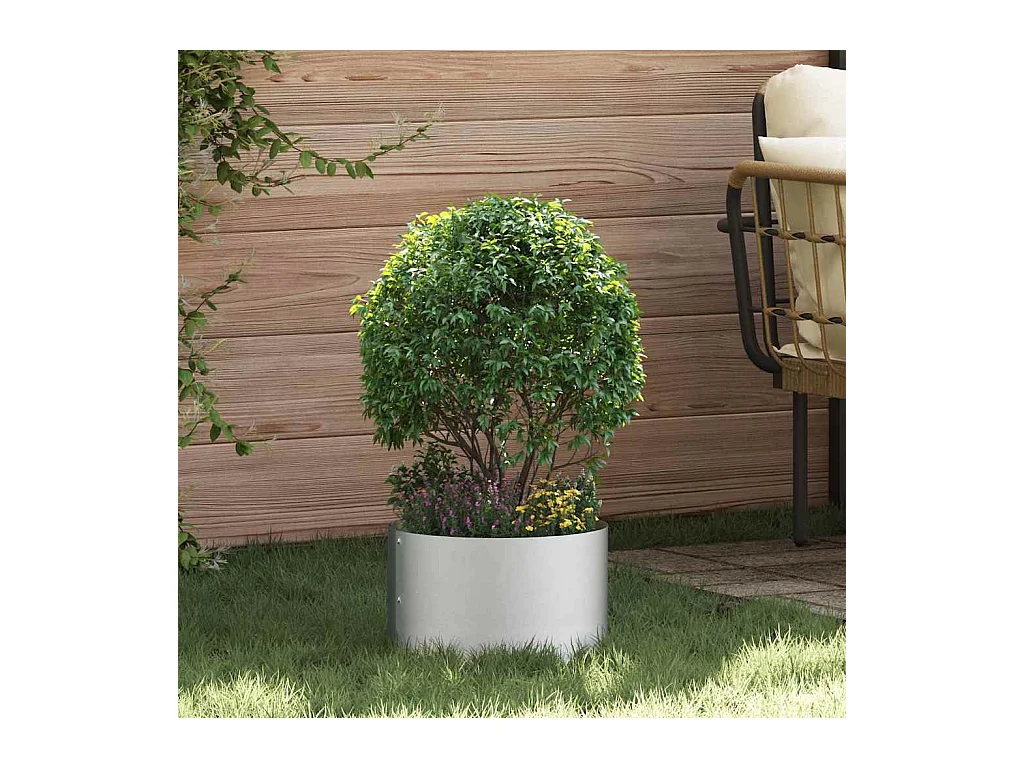 Cache-pot de jardin | Jardinière Argent 30 x 30 x 20 cm Acier galvanisé