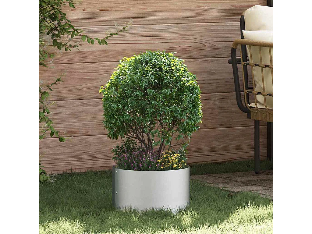 Cache-pot de jardin | Jardinière Argent 30 x 30 x 20 cm Acier galvanisé