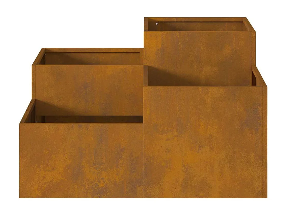 Cache-pot de jardin | Jardinière Rouillé 80 x 80 x 48 cm