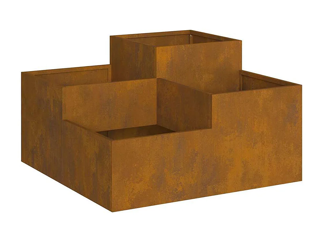 Cache-pot de jardin | Jardinière Rouillé 80 x 80 x 48 cm