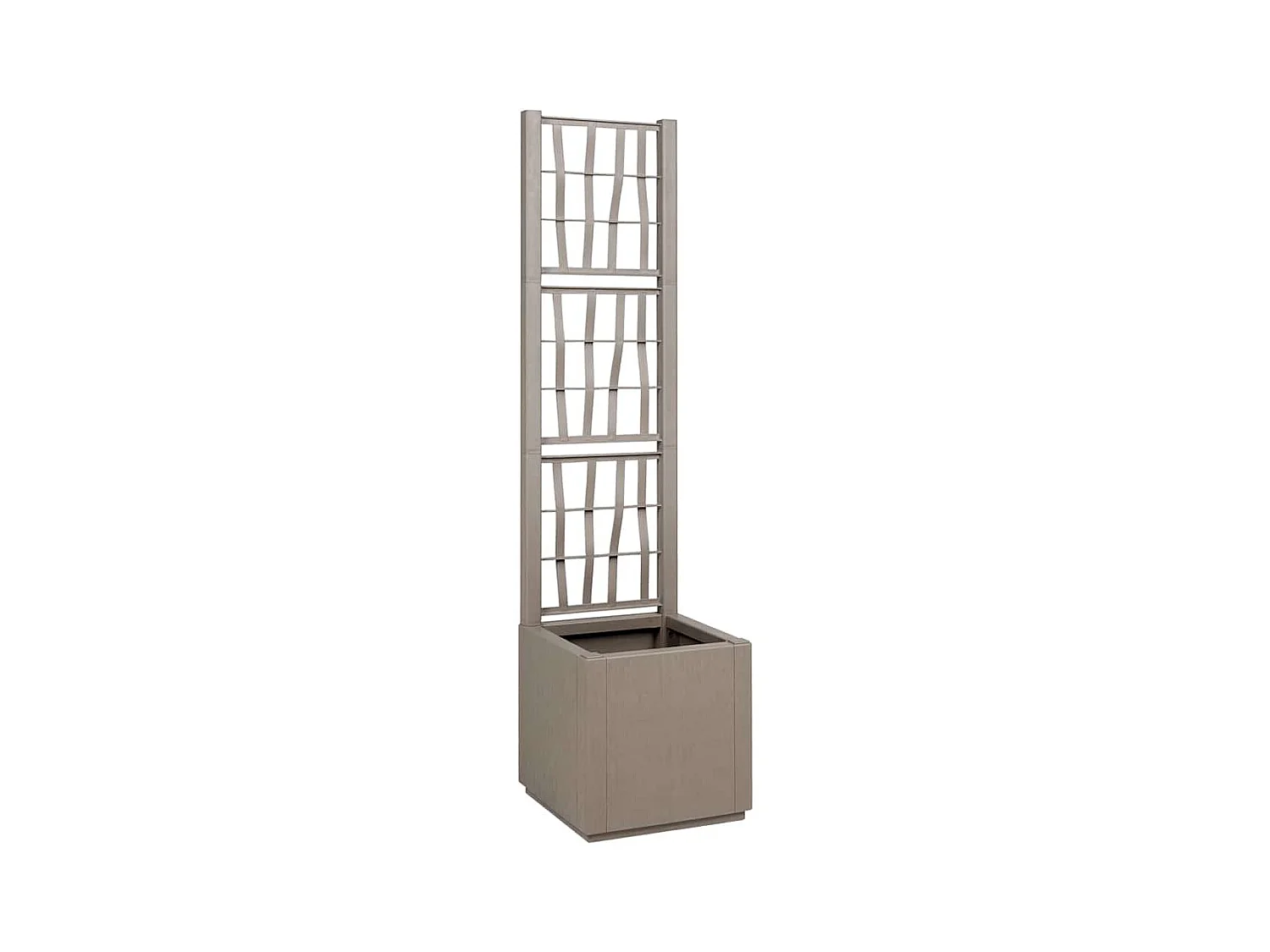 Cache-pot de jardin | Jardinière Gris 36 x 36 x 140 cm Polypropylène