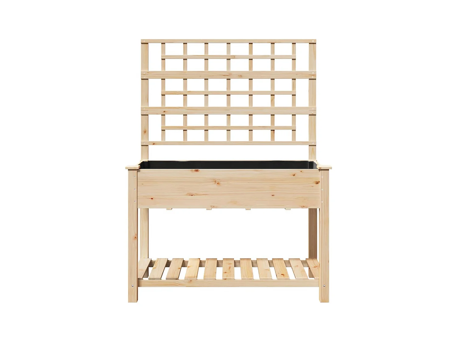 Maceta para Jardín | Jardinera | Macetero con estante Beige 115 x 60.5 x 153 cm