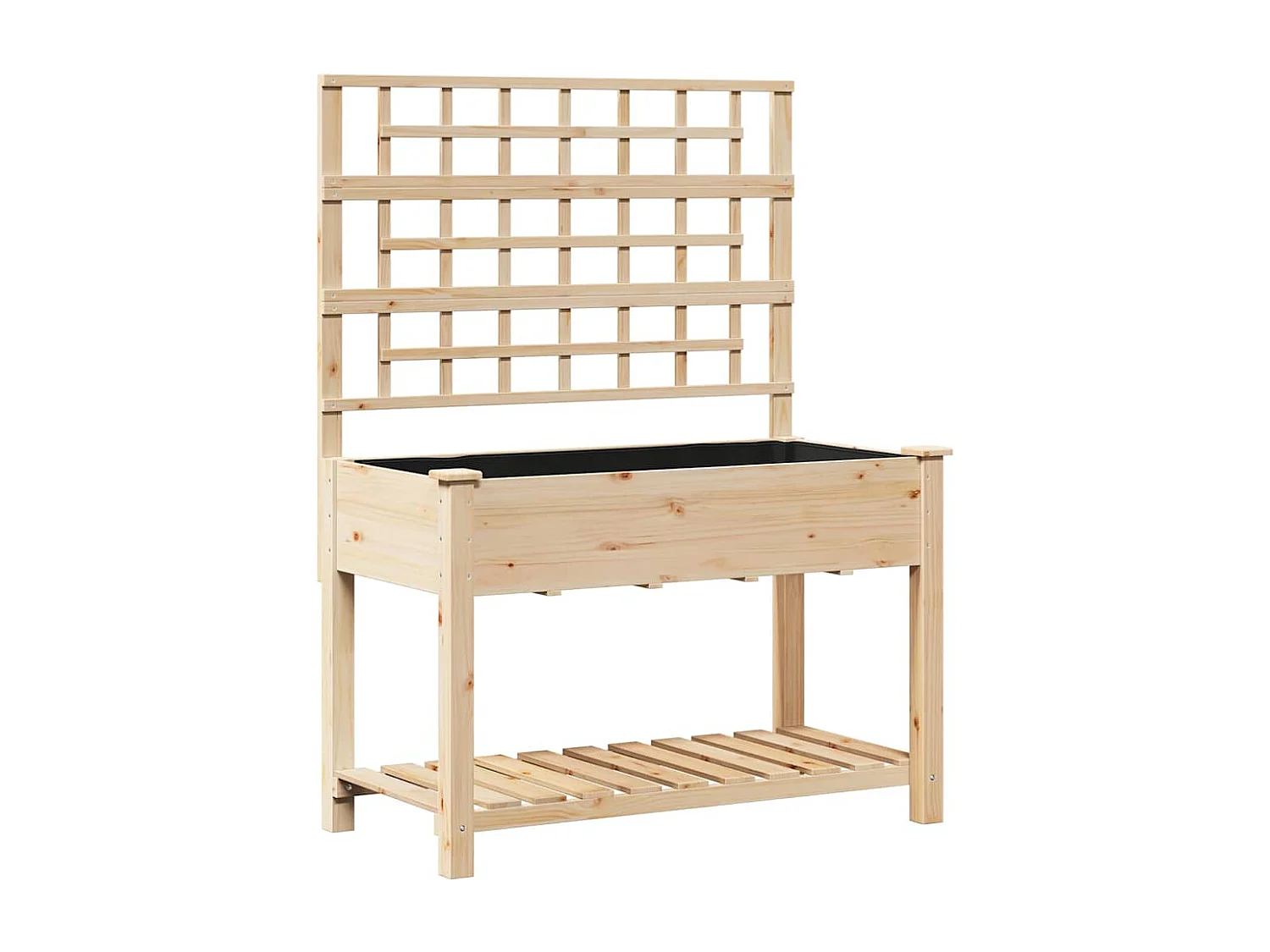 Cache-pot de jardin | Jardinière avec étagère Beige 115 x 60.5 x 153 cm