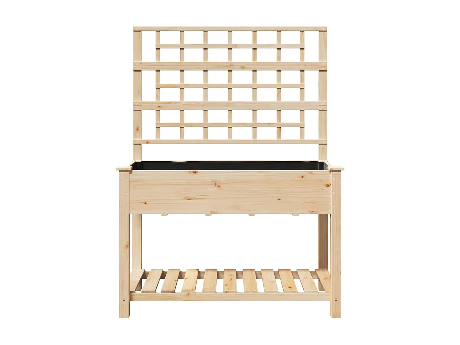 Cache-pot de jardin | Jardinière avec étagère Beige 115 x 60.5 x 153 cm