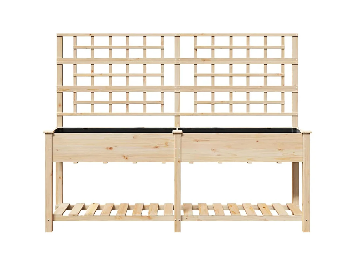 Maceta para Jardín | Jardinera | Macetero con estante Beige 203.5 x 54 x 152.5 cm