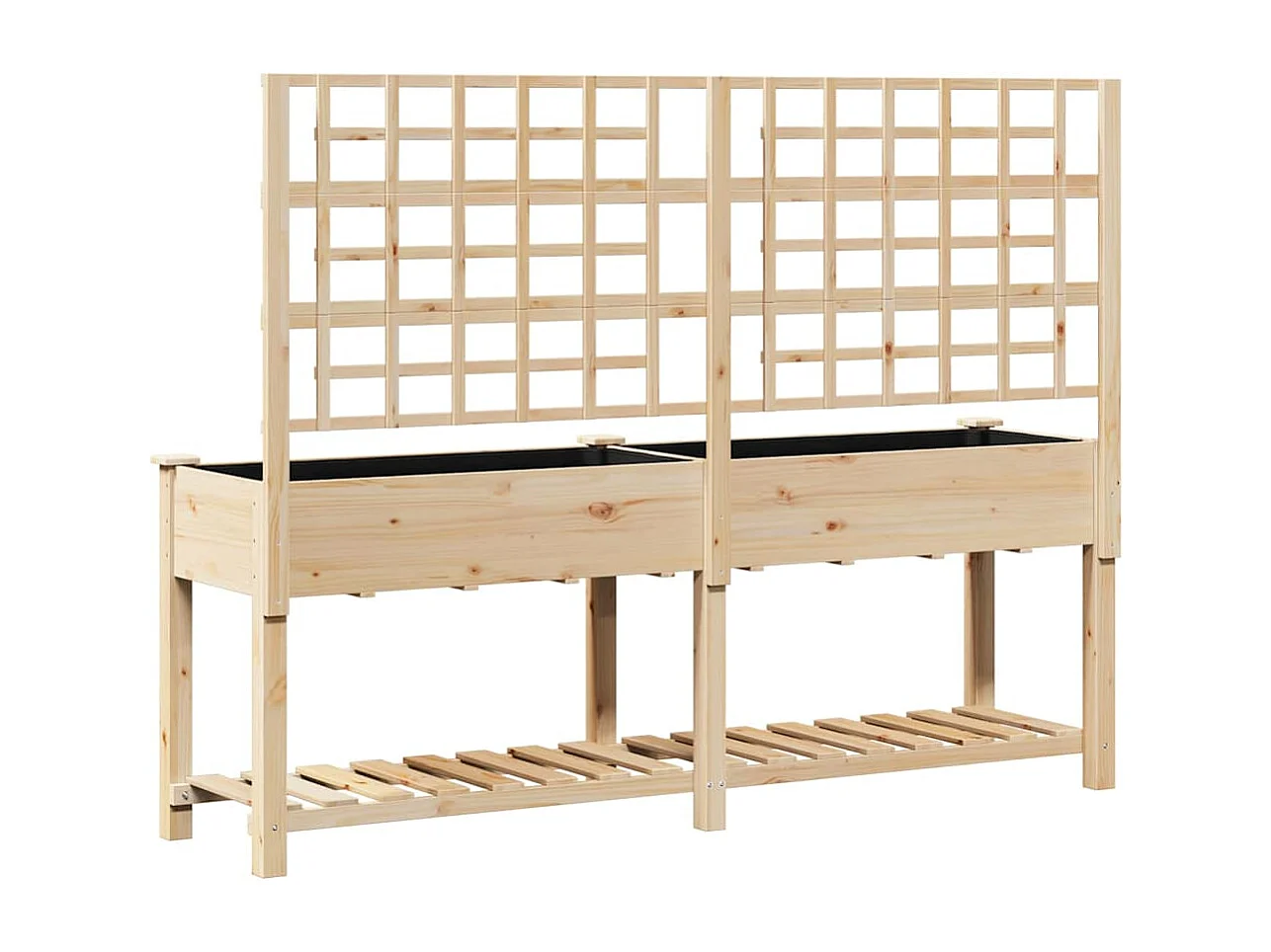 Cache-pot de jardin | Jardinière avec étagère Beige 203.5 x 54 x 152.5 cm