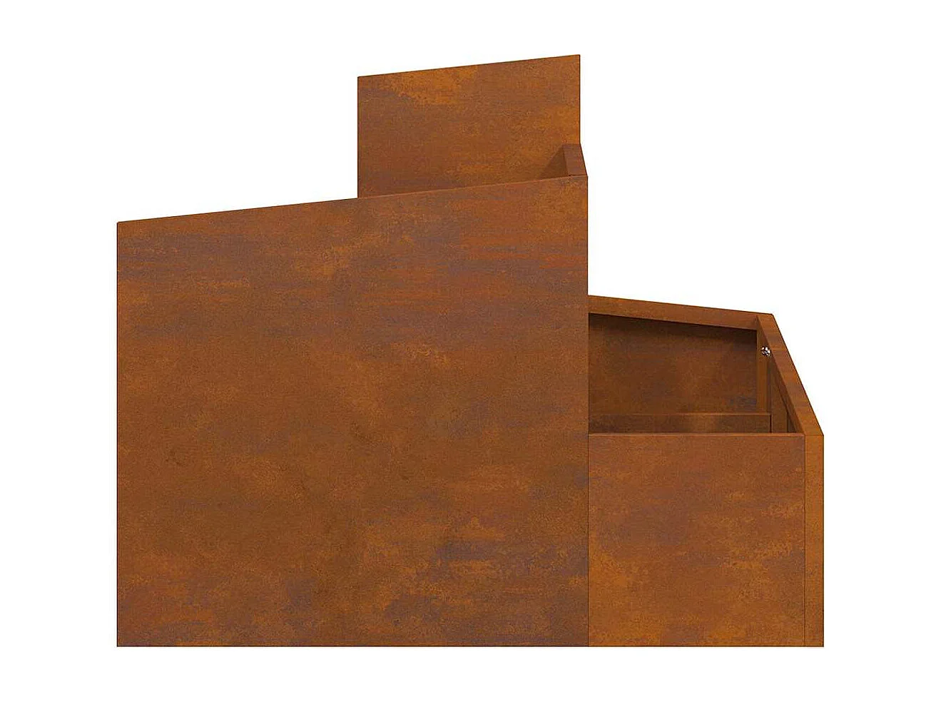 Maceta para Jardín | Jardinera | Macetero Marrón 60 x 60 x 50 cm Acero oxidado