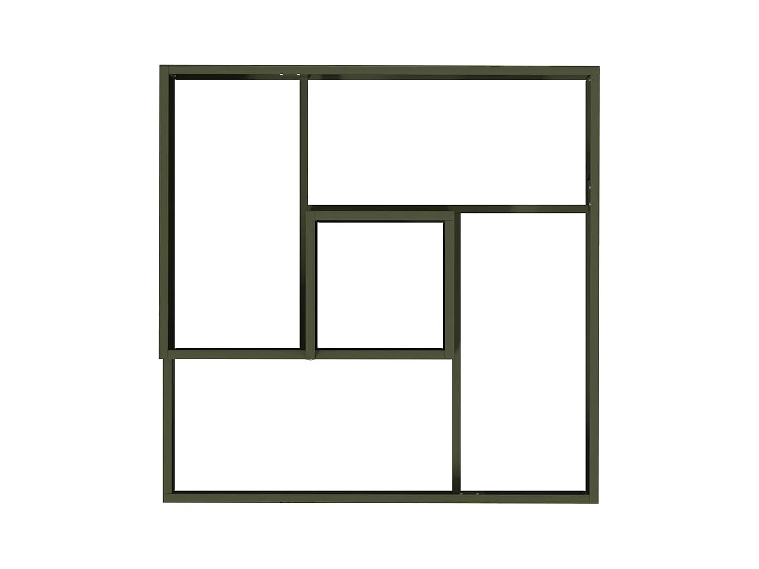 Cache-pot de jardin | Jardinière Vert olive 60 x 60 x 50 cm Acier