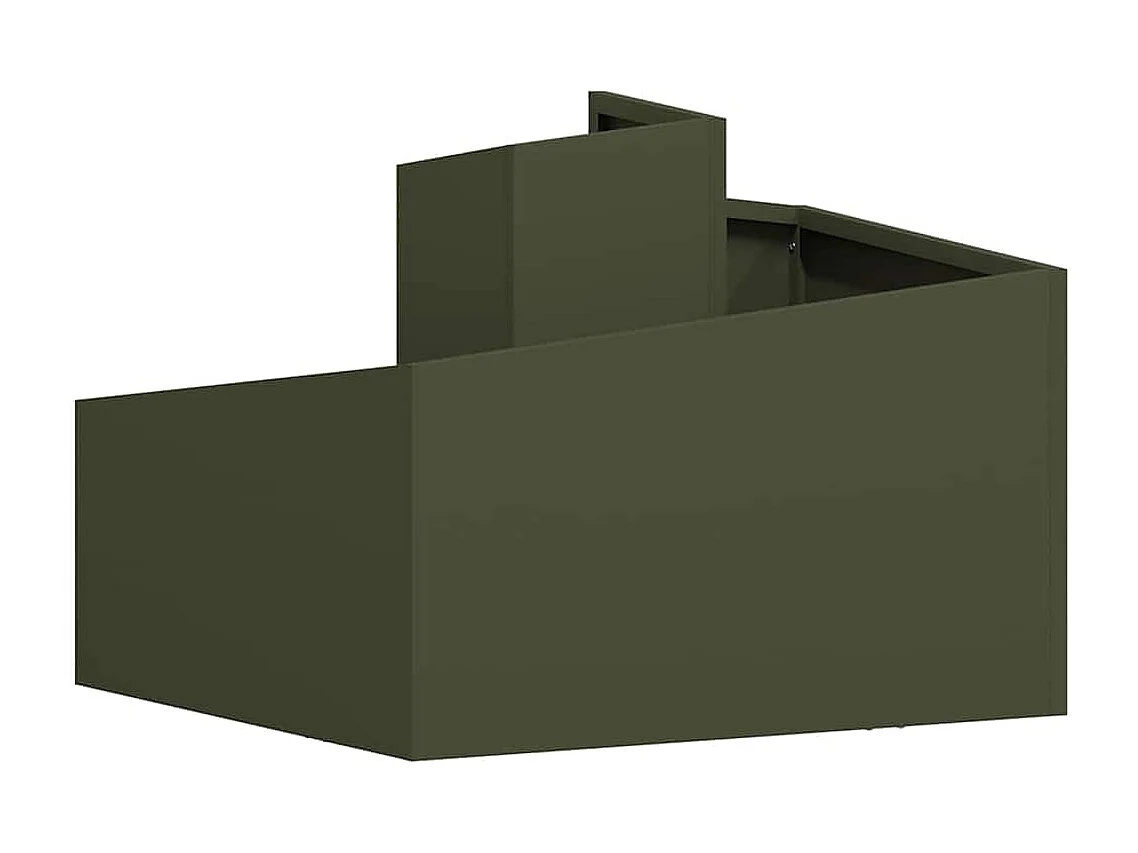 Cache-pot de jardin | Jardinière Vert olive 60 x 60 x 50 cm Acier