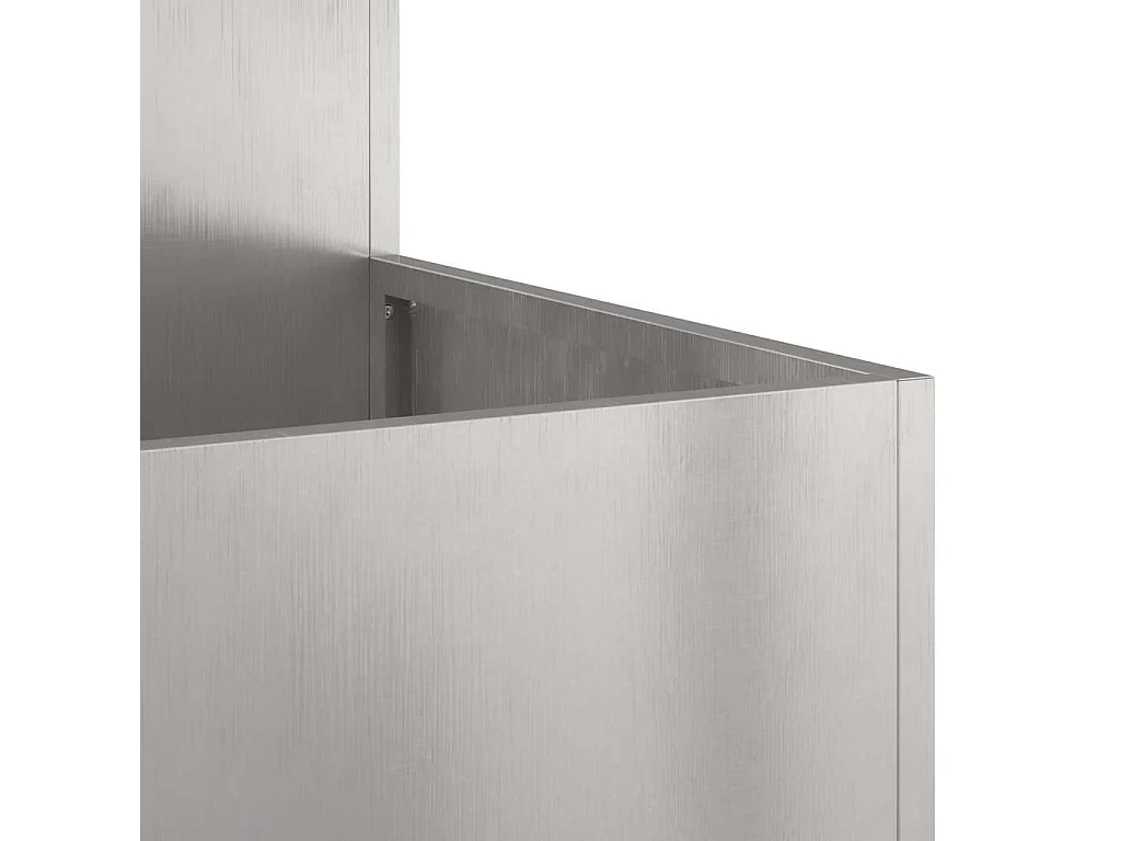 Cache-pot de jardin | Jardinière Argent 100 x 100 x 48 cm Acier inoxydable