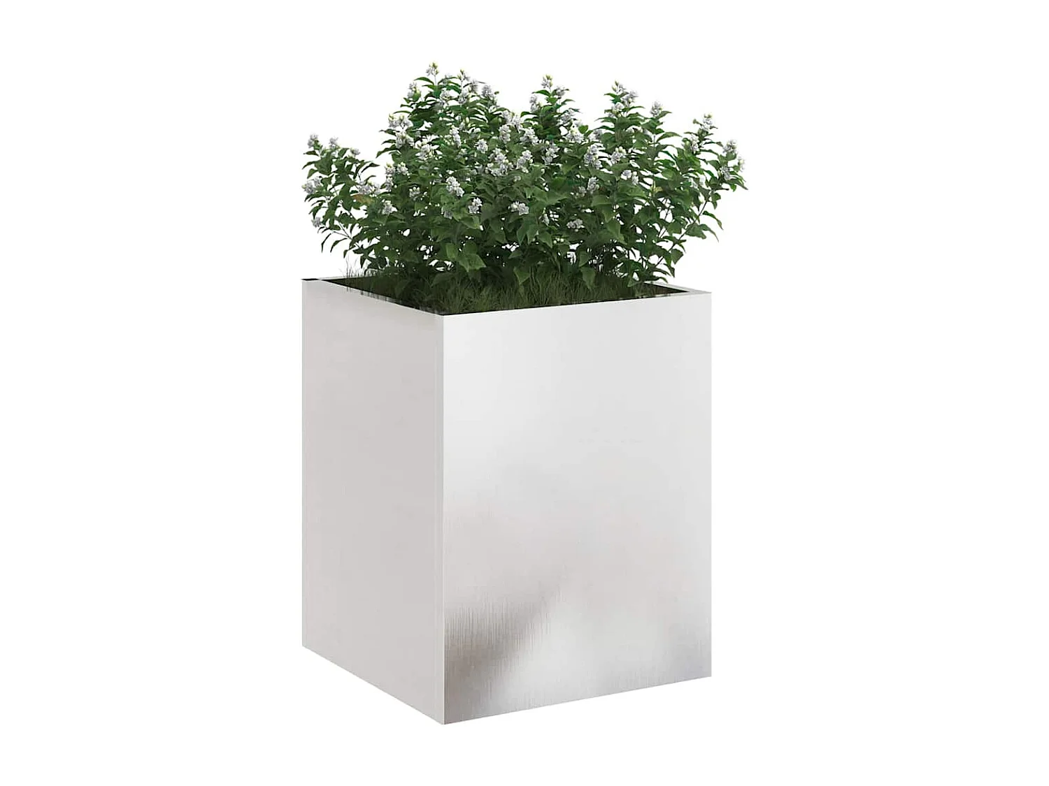 Cache-pot de jardin | Jardinière Argent Acier inoxydable