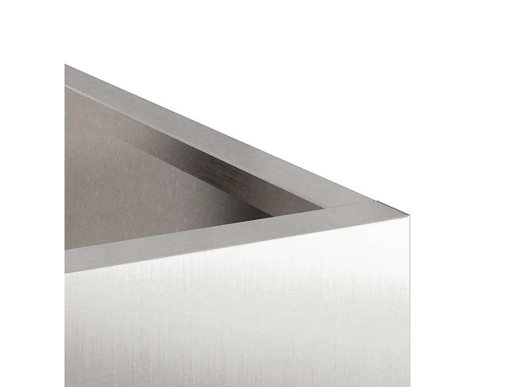 Cache-pot de jardin | Jardinière Argent Acier inoxydable